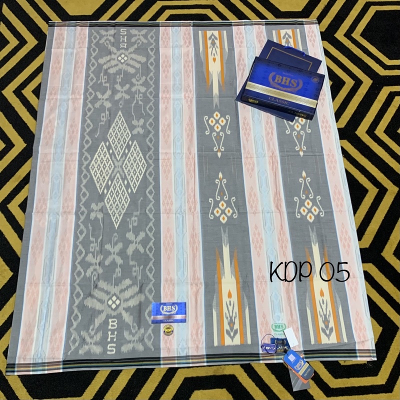(KDP) Sarung BHS Classic Kawung Dobby Permata Gold &amp; KWG DOBBY