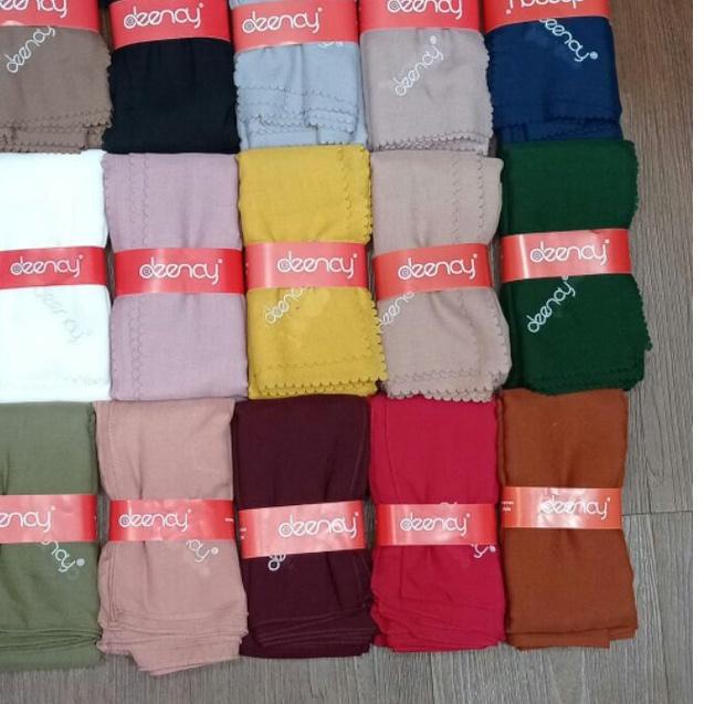 ✻ segi empat deenay ori polos, hijab deenay liza ori ♥