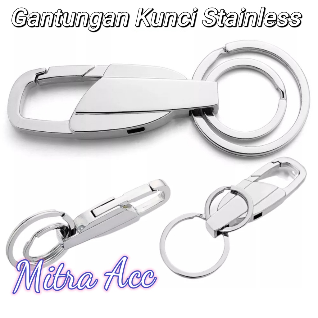 CARABINER GANTUNGAN KUNCI Stainless  KEYRING MOBIL MOTOR Multi Function Karabiner