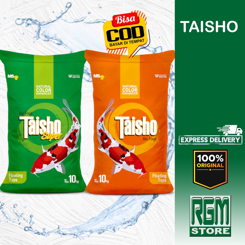 TAISHO TAISO PAKAN MAKANAN PELET PELLET IKAN KOI HIJAU IJO ORANGE OREN ORANYE ORENS