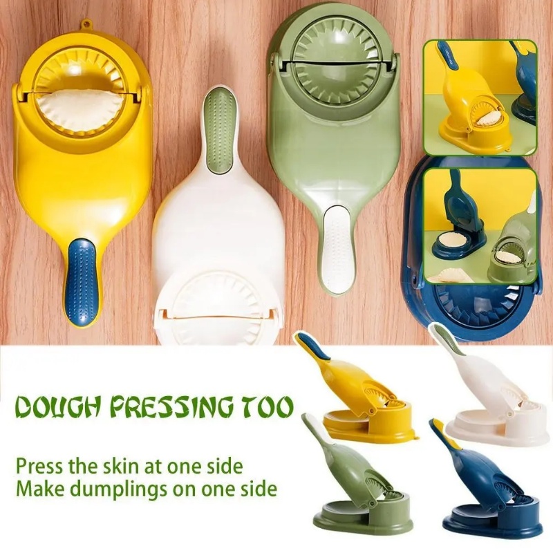 2 In 1 Manual Dumpling Maker Machine / DIY Dough Press Dumpling Skin Wrapper Mould / Kitchen Baking Pastry Gadget