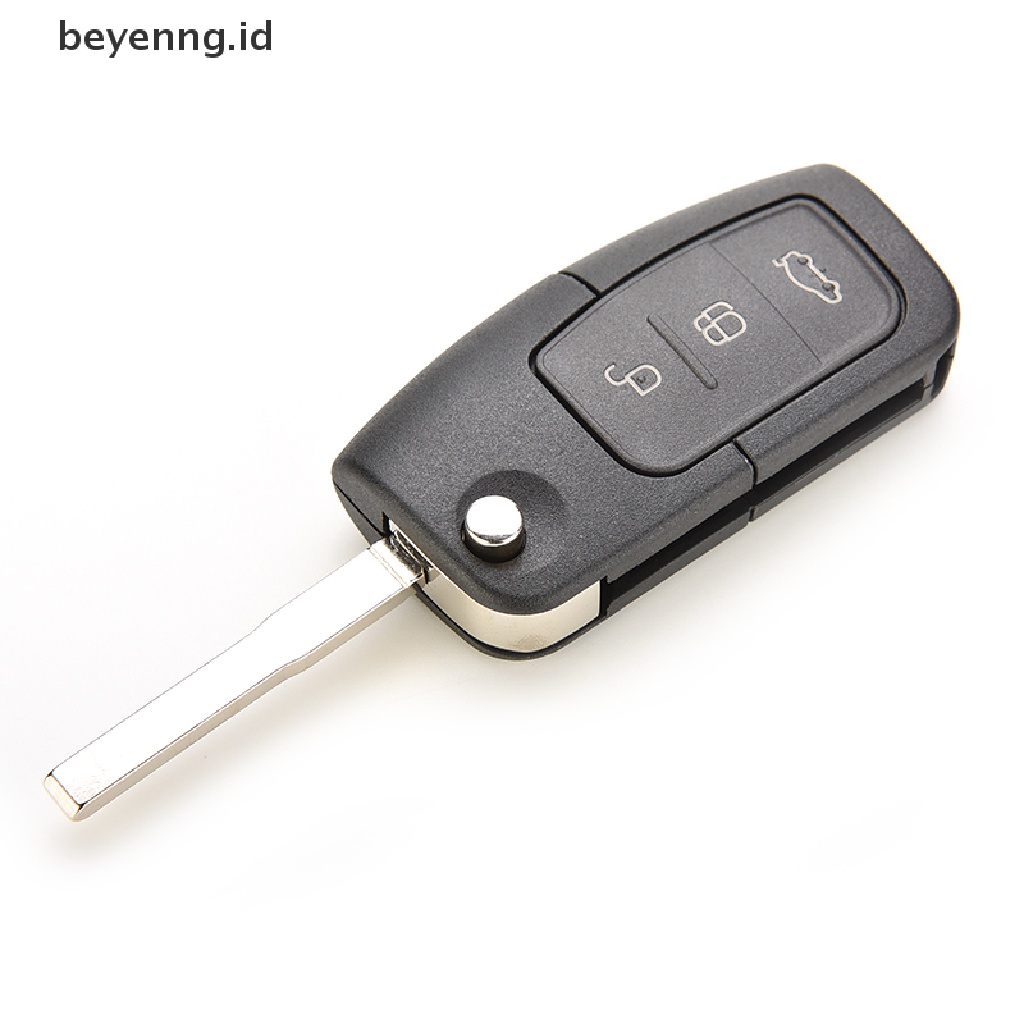 Beyen Flip Remote 3tombol Key Shell Holder Cocok Untuk FORD Focus Fiesta Case Pengganti ID