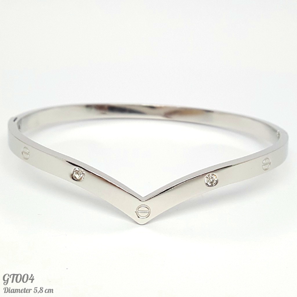 PGX Gelang Bangle Titanium Anti Karat Aksesoris Wanita - GT004