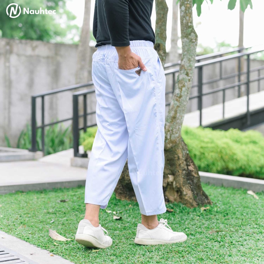 Celana Sirwal Stoper Nauhtec Sunnah Cingkrang Stoper  Warna Putih
