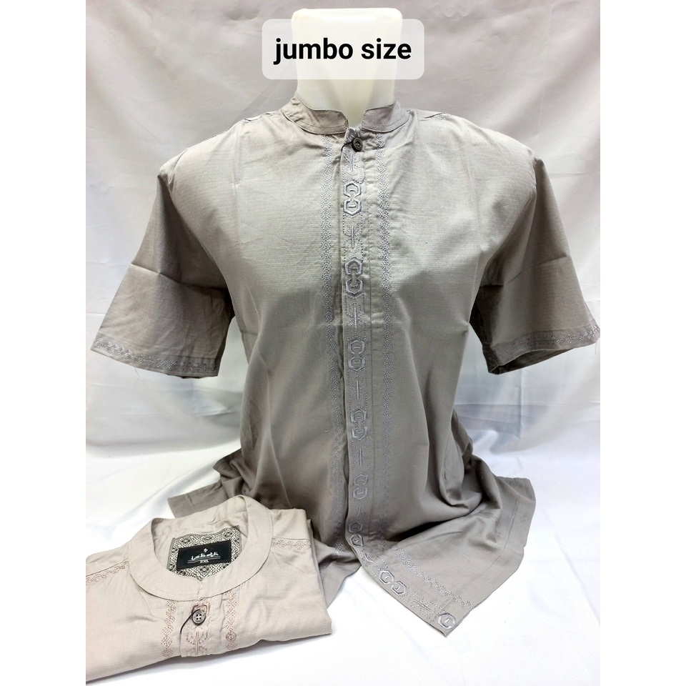 Baju Koko Jumbo lengan pendek/ Fashion muslim pria