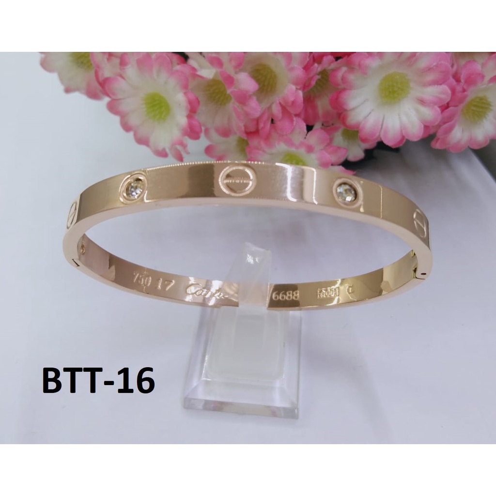 GELANG TITANIUM EMAS GOLD SILVER PLAT POLOS UKIR TERMURAH / DUNIA GELANG TERBARU