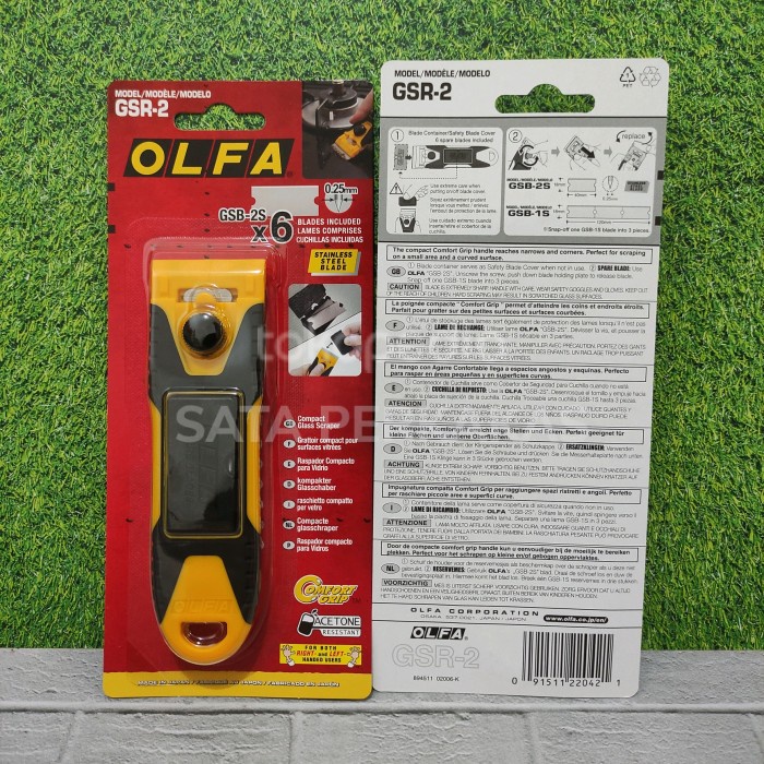 

Terlaris Pengikis Tangan 232B (Gsr-2) G-Scraper Slim Glass Mini Scraper Olfa