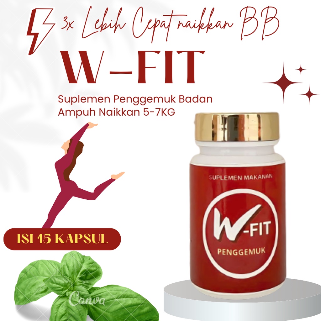Crystaline W Fit Suplemen penggemuk badan isi 15 Kapsul