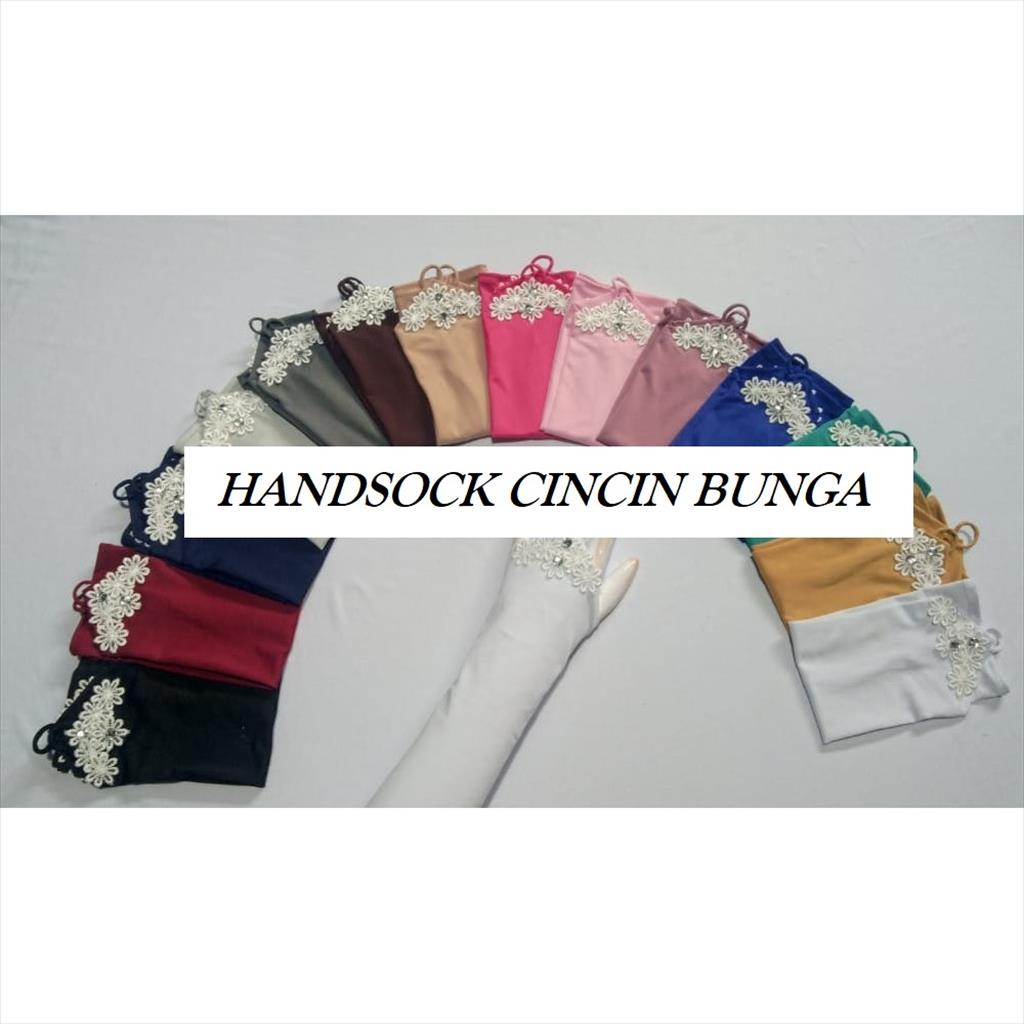 LS 1.114 - Handsock Cincin Bunga Manset Tangan Renda Manset Lengan Cantik