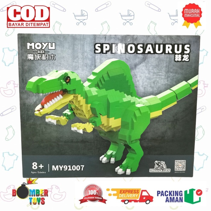 MAINAN ANAK BRICK BLOCK DINOSAURUS DINO MOYU PUZZLE SPINOSAURUS Kado