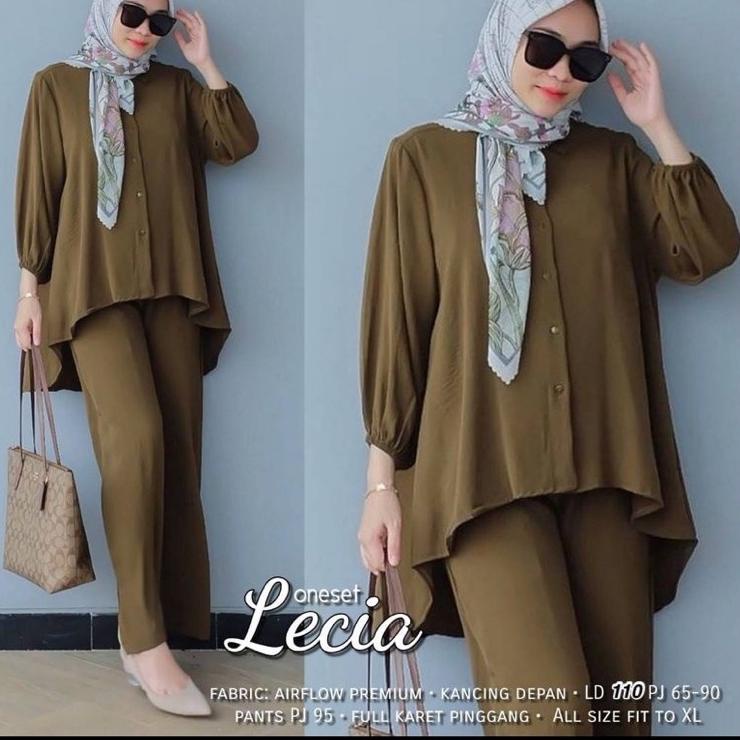 ♝ LECIA SET // SETELAN LECIA CRINKLE AIRFLOW LD 110 // SETELAN POLOS LECIA // SET LECIA // SET CRINK