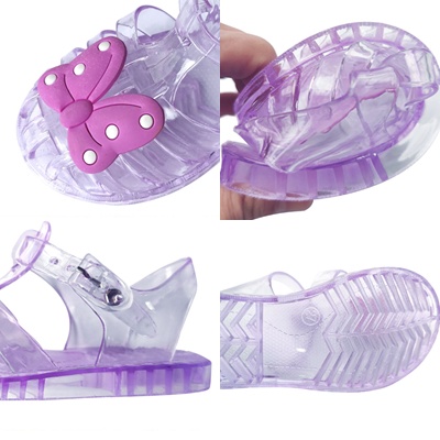 Sandal Jelly Glitter Minnie Mouse Untuk Anak Perempuan Bahan Karet Model Lucu Kualitas Import