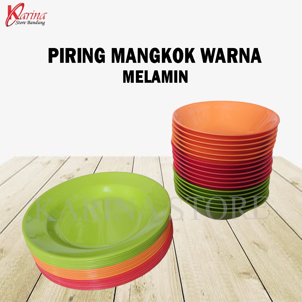 1 Set Piring Makan Melamin 9 Inch/Mangkok Makan Melamin 7