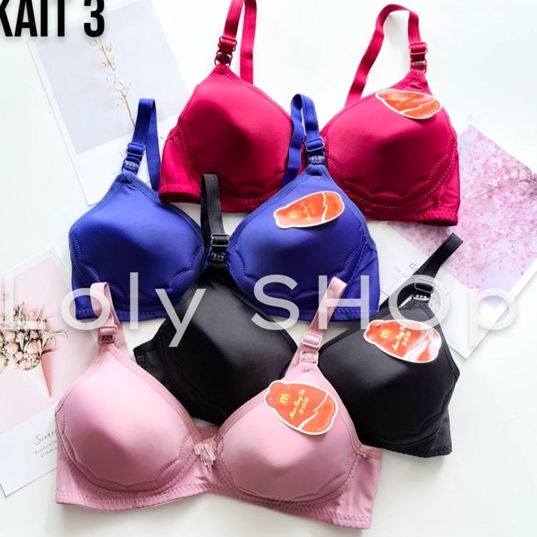 D36 Bra Mantingya Bra Busa Tanpa Kawat Cup BESAR Kait 3 BELANJA MURMER ⇀