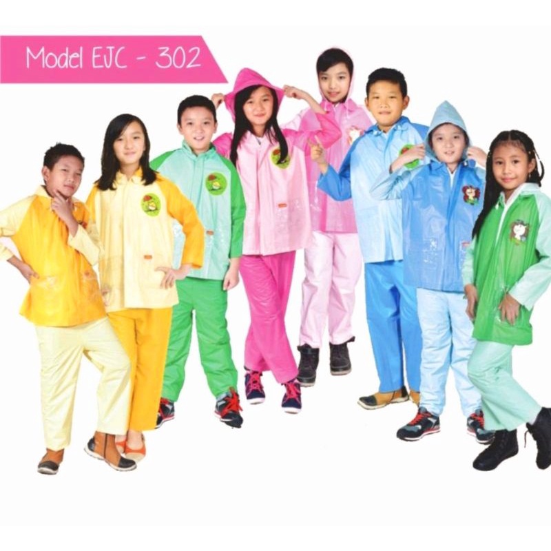 Jas Hujan Anak Jaket Celana Elmondo 302 Nouvo Warna Warni Unisex cowok dan Cewek / Jas Hujan buat anak