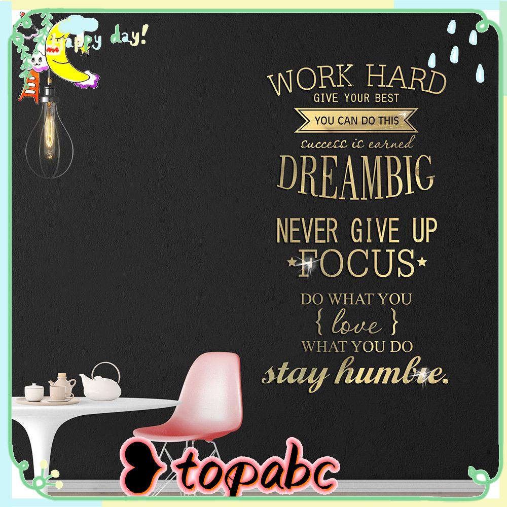 Top Motivasi Stiker Dinding Wall Decals Kamar Tidur Kantor Ruang Tamu Wall Art Sticker