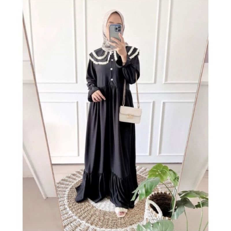 Elfana Gamis Maxy Renda Wanita