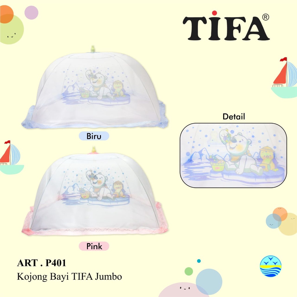 Kojong TIFA JUMBO Motif Bordir / Kelambu Bayi Halus / Pelindung Bayi Anti Nyamuk - sckmenwear GROSIR