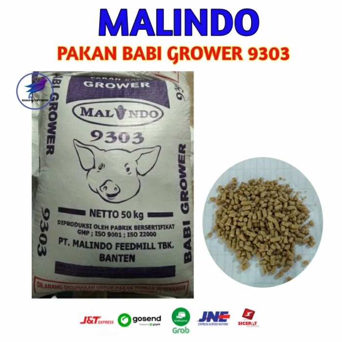 Jp0180 Pur Pakan Babi Grower Malindo 50Kg