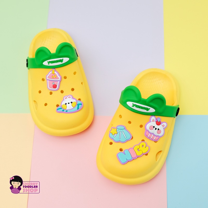 Chubby Glory SH2143N Sandal Slip on Sendal balita bapao sendal pao pao anak sendal anak kartun import bahan karet empuk anti slip Sandal Anak Perempuan Bahan Karet Model Lucu