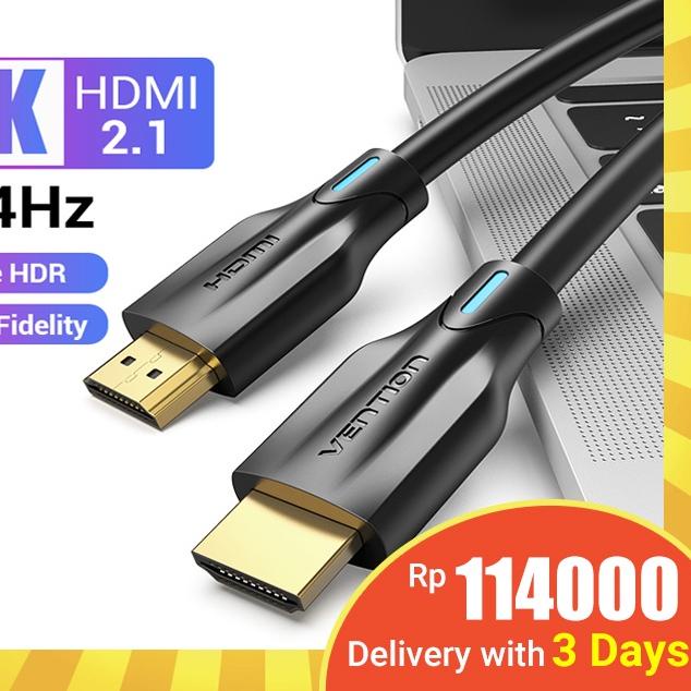 ◊ Vention Kabel HDMI 2.1 Kecepatan Tinggi 48Gbps 4K@120Hz 8K 60Hz untuk PS4/TV ✷