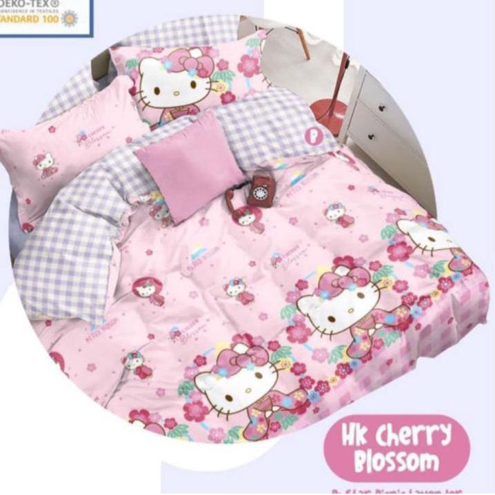 ✯ Sprei STAR motif Hello kitty HELLOKITTY ANTI GESER ♬
