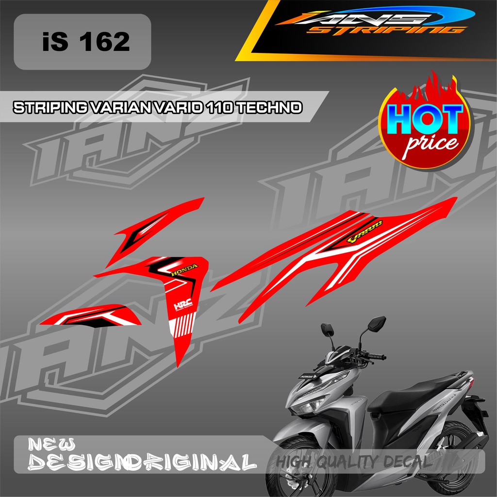 NEW STIKER  LIST HONDA VARIO TECHNO 110 OLD VARIASI / STIKER STRIPING HONDA VARIO 110 / DECAL KERETA HONDA VARIO TECHNO SEMI FULL BODY IS162