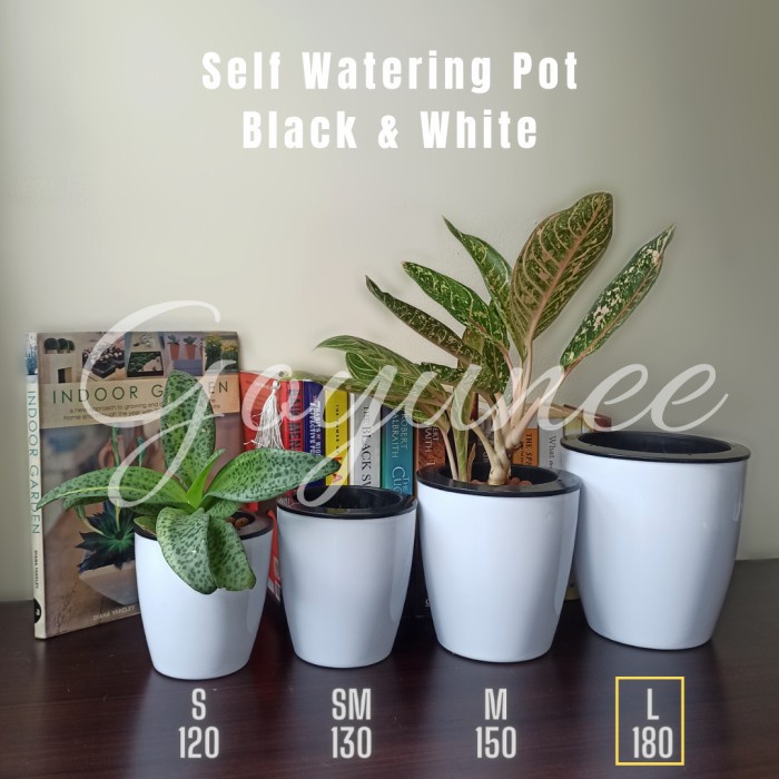 Poo Self Watering Pot Size L/ Pot Tanaman Otomatis/ Pot Hidroponik