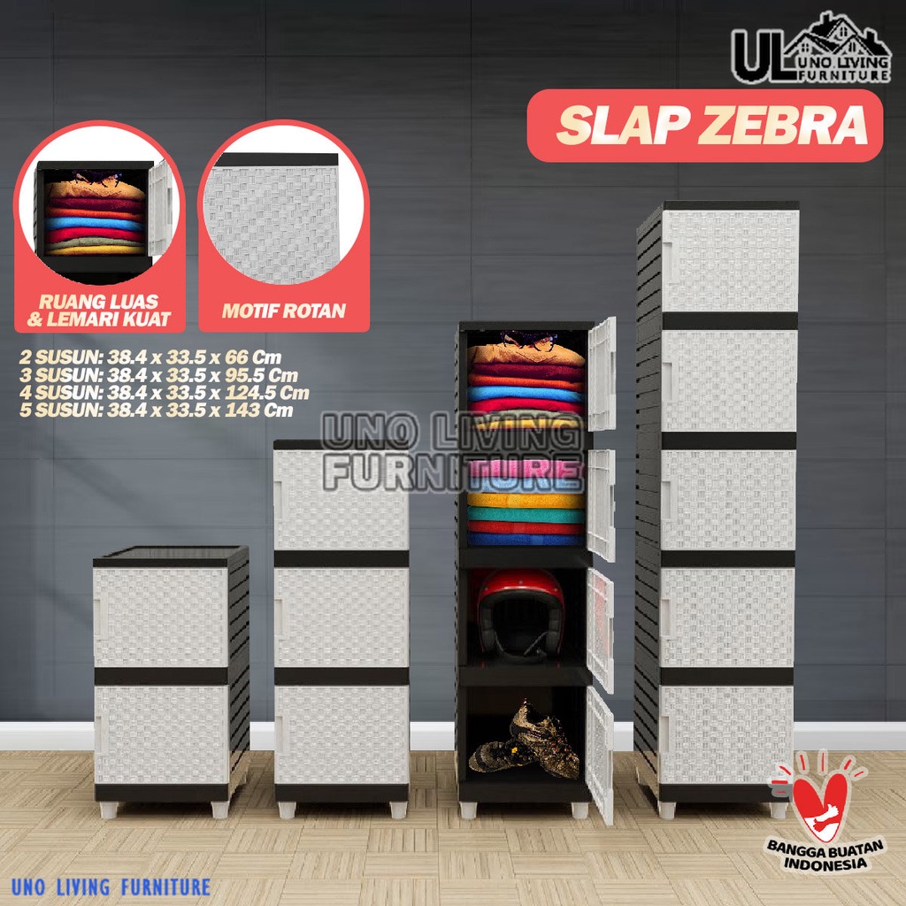 LEMARI PAKAIAN MINIMALIS KINGDOM SLAP ZEBRA PUTIH LEMARI SWING LEMARI PLASTIK LEMARI BAJU LEMARI MURAH