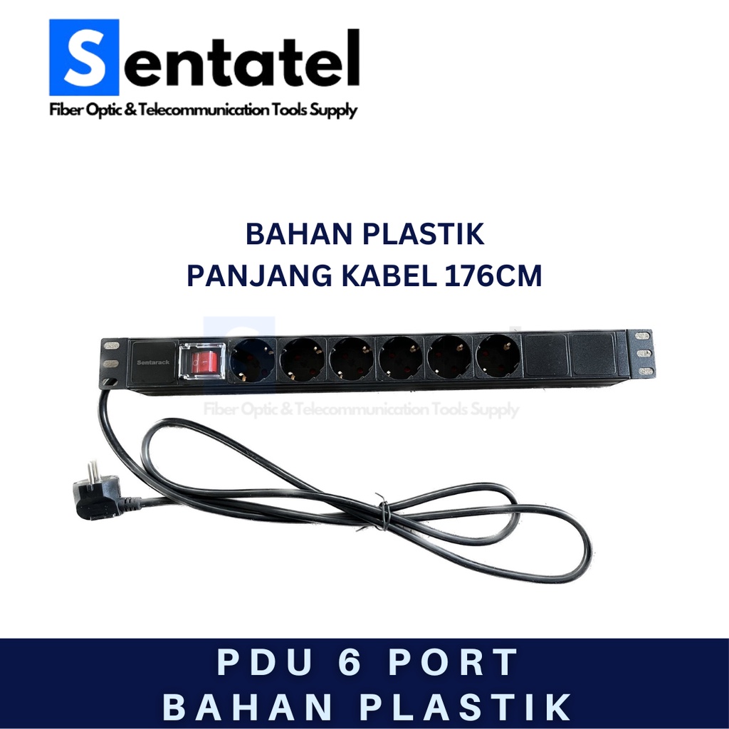 Sentarack - PDU Power Distributing Unit 6 Socket 16A Server Rack