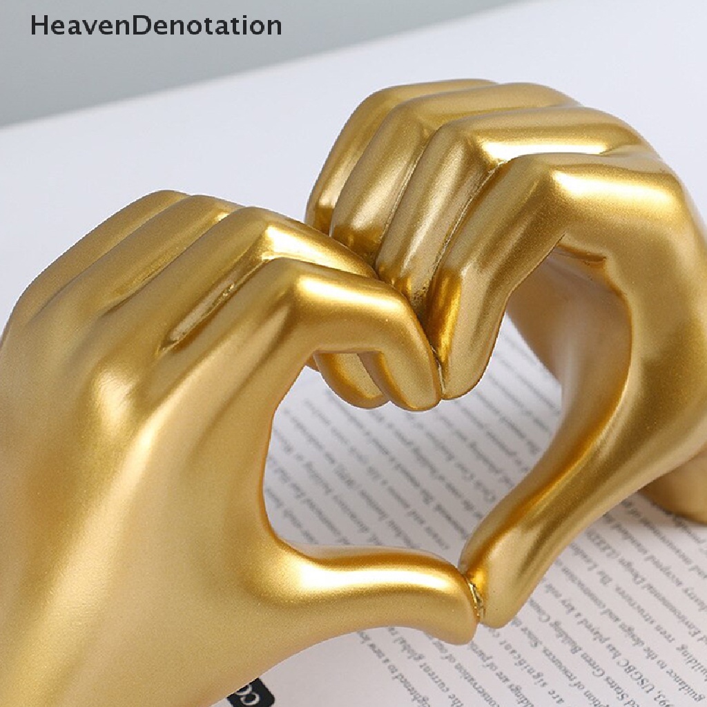 [HeavenDenotation] Nordic Heart Gesture Statue Resin Abstrak Tangan Cinta Patung Patung Dekorasi HDV