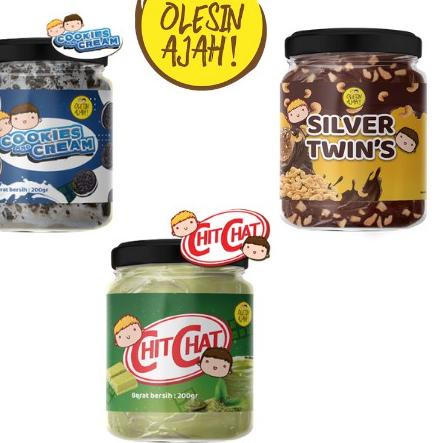 

❇ BEST SELLER!! 3 Pcs Selai Cookies And Cream + Silver Twins + Chit Chat - OlesinAjah - Homemade ➨