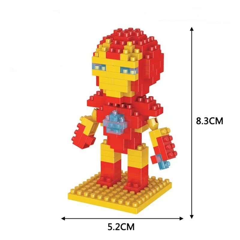 Superhero Kartun Marvel Avengers Iron Man Batman Minifigures Blok Bangunan Lego Figure