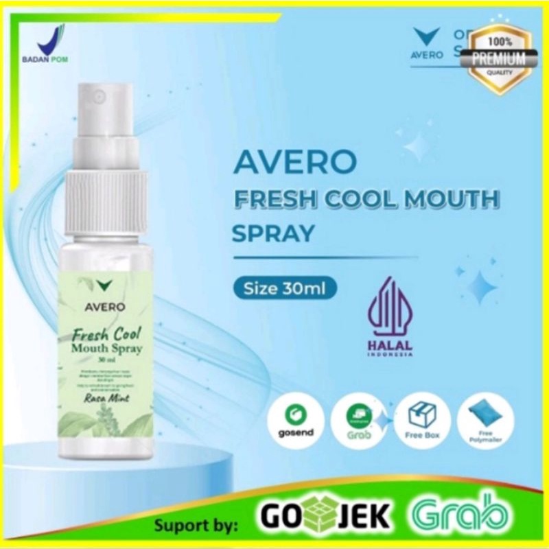 AVERO FRESH COOL MOUTH SPRAY BPOM / PARFUM MULUT, PENGHARUM MULUT &amp; PENYEGAR