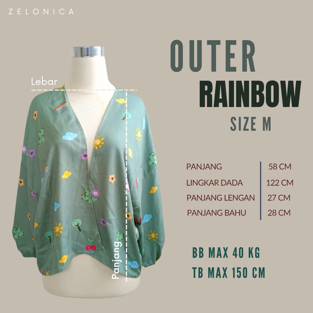 Zelonica Kiyowo outer Tk Sd Smp Kidzs (S-M-L)