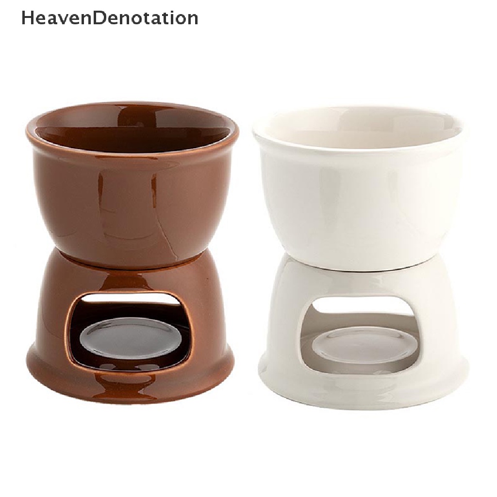 [HeavenDenotation] 1pc Mini Keramik Fondue Keju Coklat Melg Fondue Home Hot Pot Cup HDV