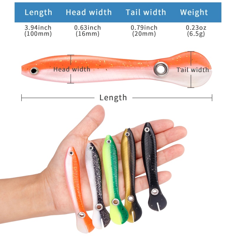 [Harga Grosir] Lifelike Silicone Soft Fish Lure Umpan Pancing Bionic Buatan Realistis Bergerak Atraktan Pancing Air Tawar Air Asin Bass Trout Swimbaits Aksesoris Memancing