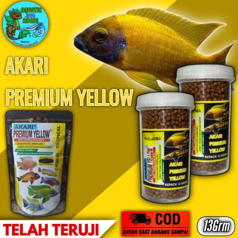 Pelet Ikan Akari Premium Yellow - 20 Gram