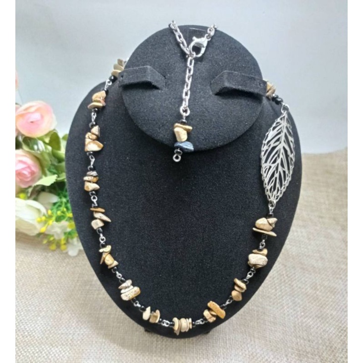 Kalung Hijab Fashion Hand Made Kalung Hijab Batu Pecah Non Hijab Kalung Hijab Kekinian