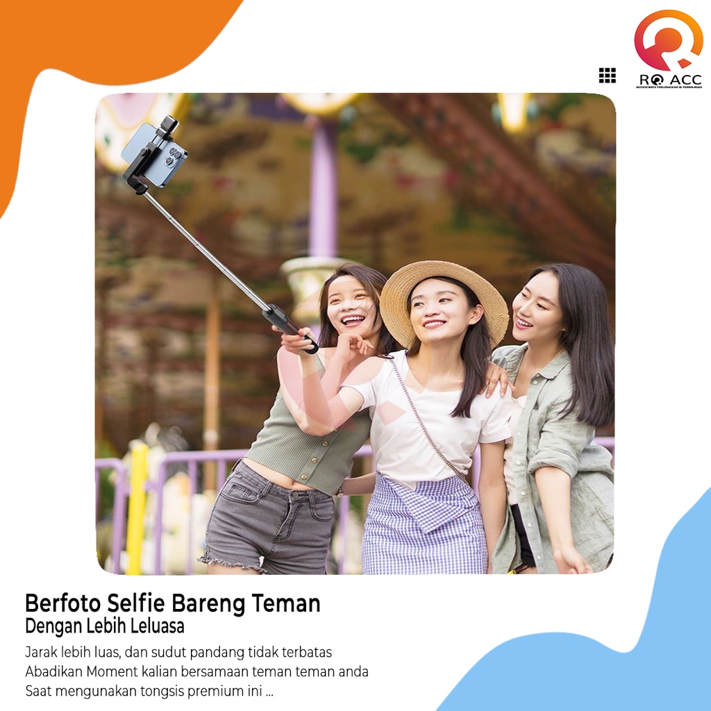 [RO ACC]NVN-R1S TONGSIS SELFIE STICK TRIPOD WITH LED BLUETOOTH REMOTE