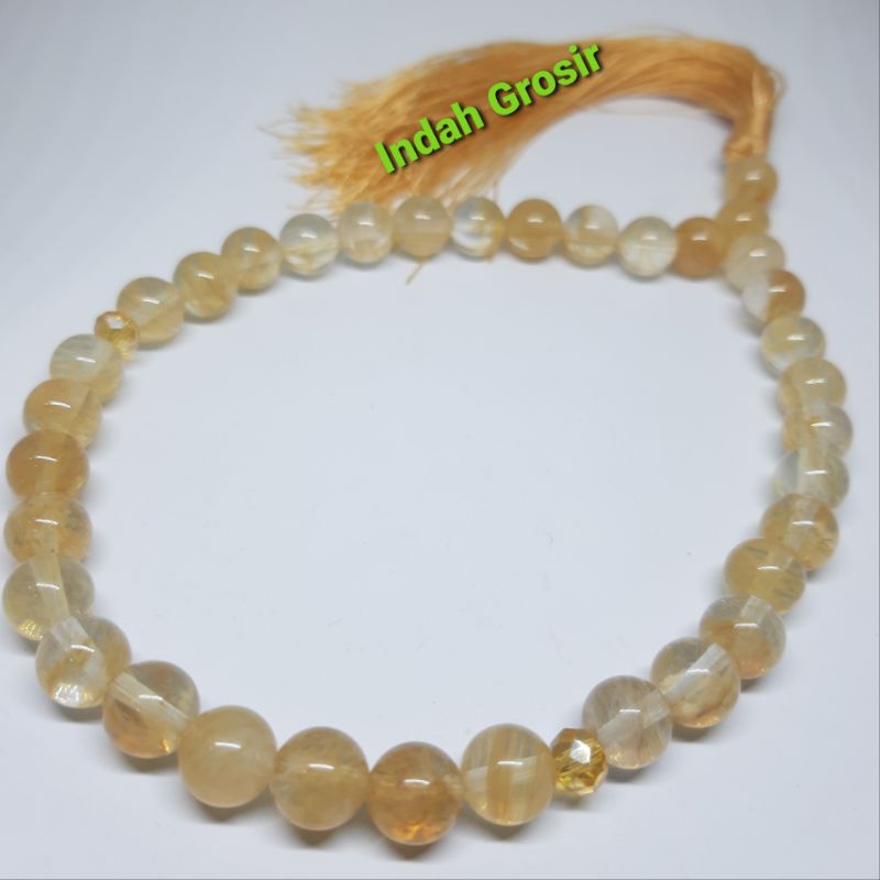 Tasbih Batu Rambut Cendana Atau Serat Cendana 8mm 33Butir Original