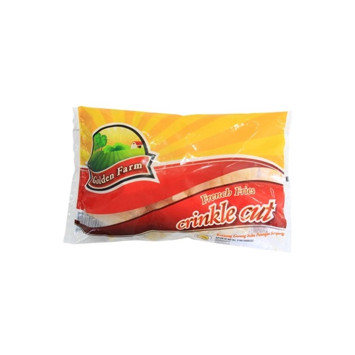 Kentang Goreng Frozen Golden Farm Crinkle Cut - French Fries 1Kg 1 Kg