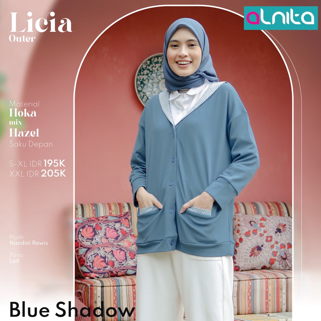 Alnita LICIA Atasan Bahan Hoka mix Hazel Atasan Trendi Fashion Wanita by Alnita Bisa COD