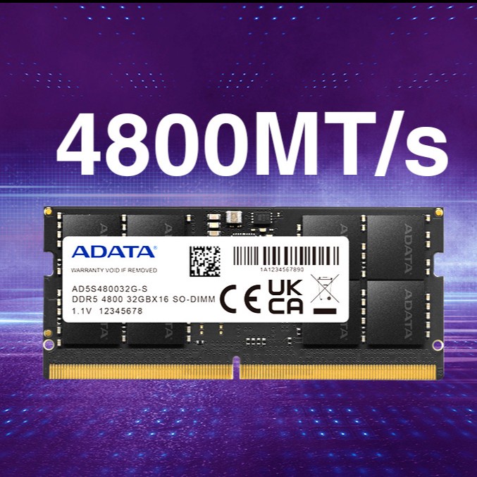 ADATA RAM DDR5 SODIMM 8GB, 16GB, 32GB PC38400 4800Mhz For Laptop