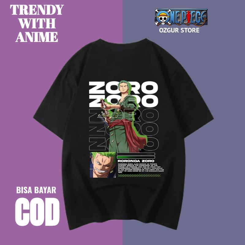 KAOS RONONOA ZORO ANIME ONE PIECE