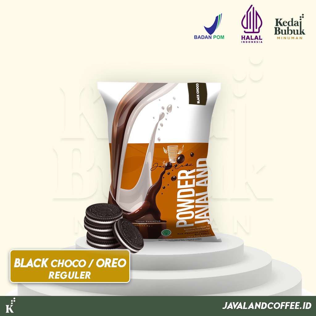Bubuk Minuman Rasa Black Choco (not Oreo) Plain Regular Javaland 1kg