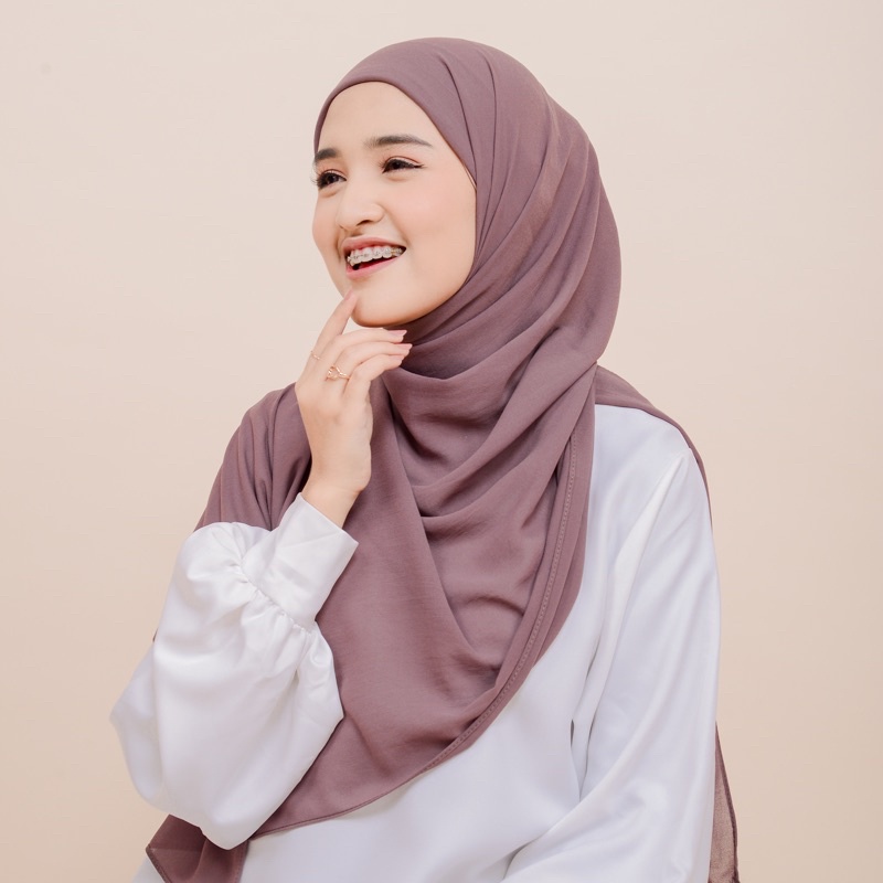 Hijab Pashmina Tali Instan Kerudung Pasmina Ceruty Babydoll Jilbab Melayu Ceruti Nelafa Hijab