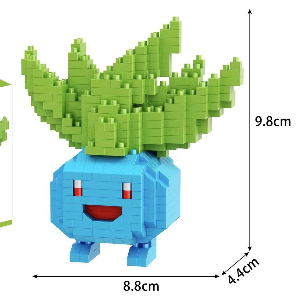 Pokemon micro-particle building block Pokemon pocket pet elf diy Mainan model puzzle