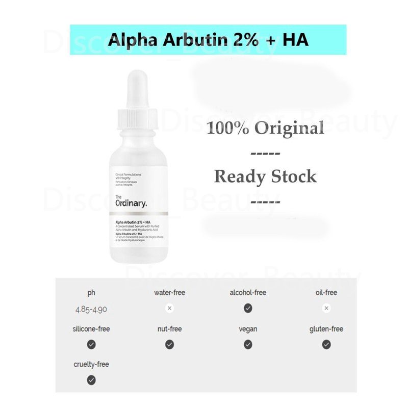 The Ordinary Alpha Arbutin 2% + HA 30ml Concentrated Whitening Face Serum