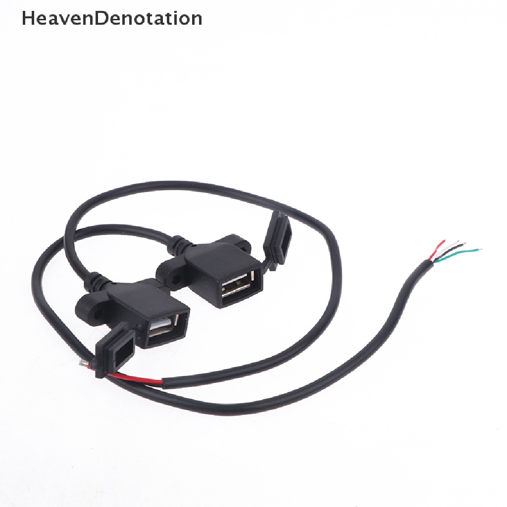 [HeavenDenotation] 2pin 4pin Diy USB Female Plug Power Socket Kabel Debu Bukti Penutup Konektor Kawat Las Power Supply Port Data Charging HDV